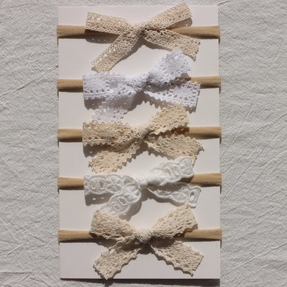 5Pcs/Lot Newborn Baby Headband Bows