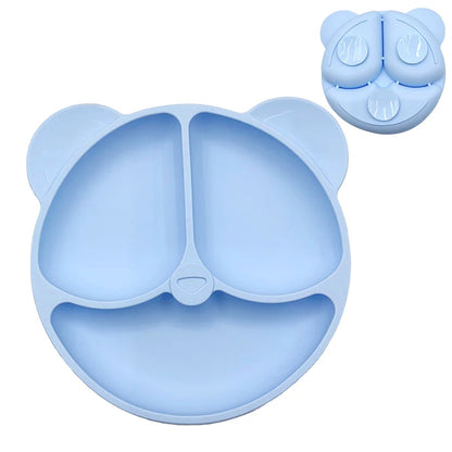 Safe Sucker silicone Bear/Car Dining Plate