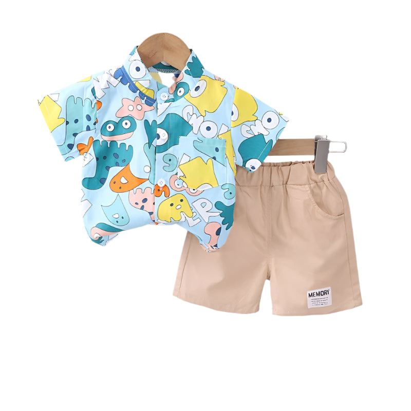 2Pcs Children Summer Outfit Set