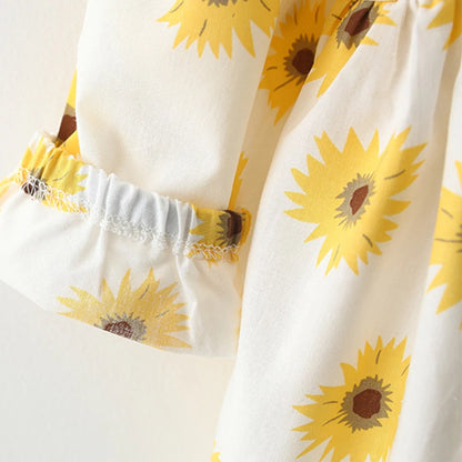 Two Piece Baby Girl Sunflower Dress